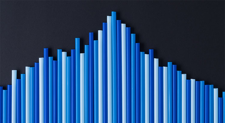 A bar graph illustrating low interest rates.