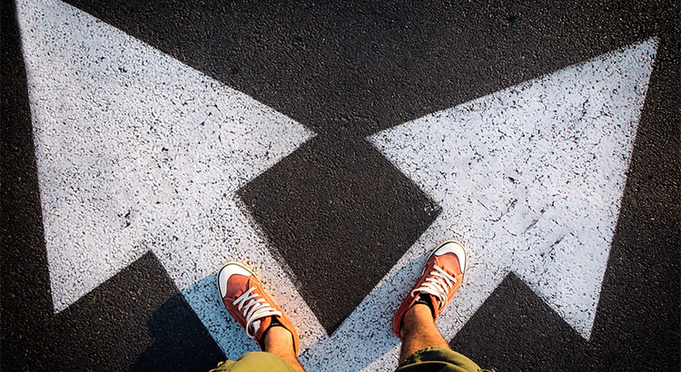 Two arrows indicating renting vs. owning a home.