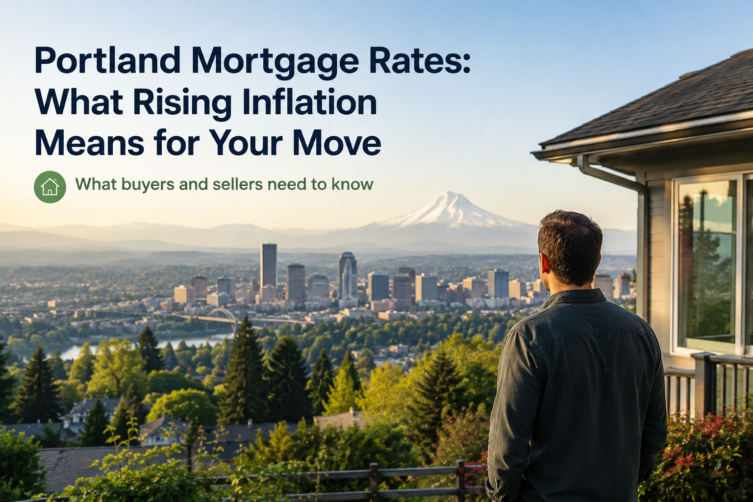 A Portland area home with a thoughtful buyer reviewing mortgage options during a period of rising inflation and higher interest rates.